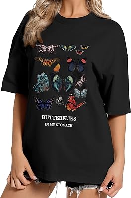 Toyslay Surprised T-shirts butterfly for women, classic t-shirts in fashionable cotton for summer.. A world of products at your fingertips — thanks to DIAYTAR Nigeria.