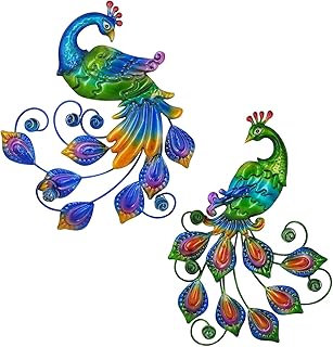 Metal wall art of tokyo peacock, exterior wall decoration, metal wall art for patio, batch of 2.. Shop across categories at DIAYTAR NIGERIA with the confidence of affordable prices and delivery within 8 days.