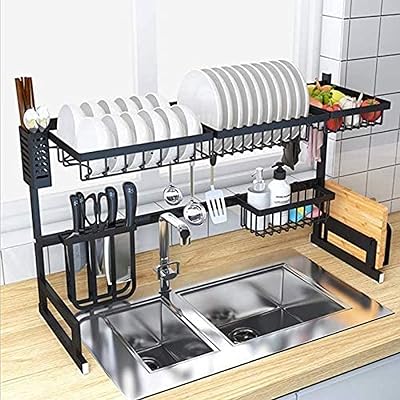 Oversync dish draftsman, kitchen storage support, stainless steel utensils, black.. Thousands of choices. Zero hassle. All thanks to DIAYTAR Nigeria.