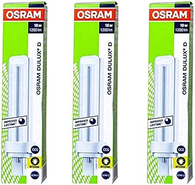 Flumen lamp CFL with 2 pins with durable and durable energy saving Osram - 18 watts (3) white hot package.. DIAYTAR NIGERIA: Redefining online shopping with unbeatable prices and consistent delivery times.
