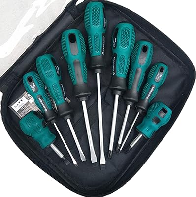 Magnetic screwdriver game, 9 pieces with a slit screwdriver and cruciform screwdriver with comfortable non -slip handle, professional screwdriver game, domiciliary renovation tools.. Explore limitless products on DIAYTAR Nigeria — at the lowest prices.