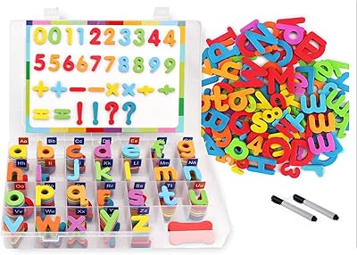 Set of letters from the colorful magnetic alphabet of 216 pieces with double -sided magnetic table for spelling and learning of preschool children.. DIAYTAR NIGERIA: Your gateway to affordable shopping with thousands of products delivered nationwide.