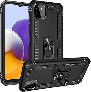 Rigid anti -Silicone protection shell with support ring for Samsung Galaxy A22 5G, Black.. Explore limitless products on DIAYTAR Nigeria — at the lowest prices.