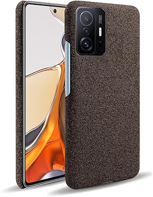Patrifice protection case in a plain -colored leather done by Offetro for Xiaomi 11t Pro - Brown.. Shop confidently with Nigeria's most trusted e-commerce platform, offering swift and affordable delivery.