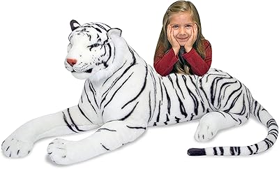 Melissa & Doug White Tiger of Giant Siberia - Realistic plush animal (more than 1.5 meters long).. Experience shopping freedom with DIAYTAR NIGERIA's vast selection and 5-8 day nationwide delivery service.