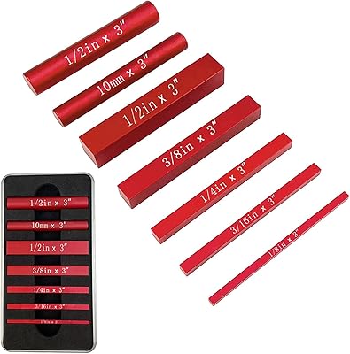 Set of aluminum configuration block gauges, set of 7 precision height gauges, configuration bars for top and table saw accessories, Configuration of wood work (7 red parts).. Everything you want, delivered fast — DIAYTAR Nigeria does it better.