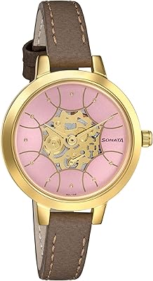 Analog watch with pink dial for women - 8141yl02, pink, analog watch.. Experience the future of shopping with DIAYTAR NIGERIA's extensive selection delivered in just 5-8 days.