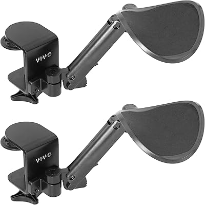 Universal armrests with vivo adjustable clip, swivel rods for desktop, support for table extension platform, black, 2, Mount-ARM02P.. Shop confidently with DIAYTAR NIGERIA, offering affordable prices and reliable delivery within a week.