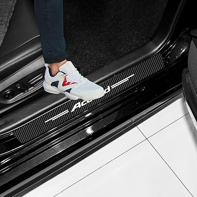 4 pieces car door door protection for honda agreement - leather and carbon fiber sticker input protection protection against striped decorative accessories, white.. From essentials to electronics, DIAYTAR Nigeria ships your order in no time.