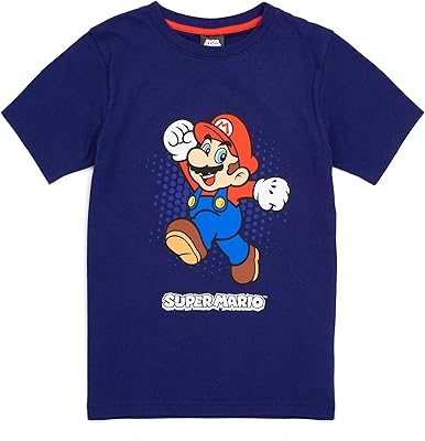 Nintendo t-shirt for boys | Blue to sleeve top.. DIAYTAR NIGERIA brings the marketplace to every Nigerian home with affordable prices and quick delivery.