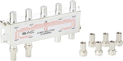 8 -way Electronics 6 WiFi satellite distributor cable for interior digital television - Silver.. Explore fashion, tech, home goods, and more on DIAYTAR Nigeria — always affordable, always fast.
