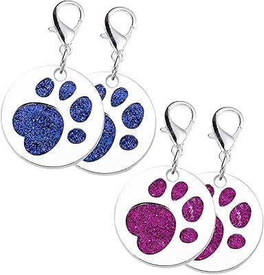 4 pieces of dog paw with glitter in metal name.. Your complete shopping solution, DIAYTAR NIGERIA delivers variety and value within the week.