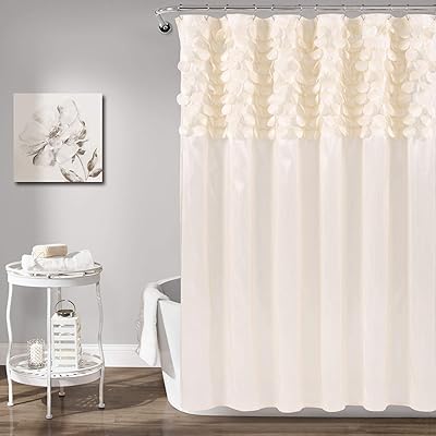 Lush Decor shower curtain by Lillian | Bathroom with a bright and decorative circular design, size 72 inch x 72 inch, beige.. Online shopping made simple and affordable — DIAYTAR Nigeria.