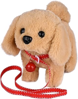 Interactive plush toy, electronic pet, dog toy in Golden Retriever plush, can walk, bark, stir the tail and stretch, pet for children (golden labrador).. From household needs to gadgets, DIAYTAR Nigeria has it all.
