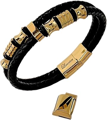 Leather bracelet for men [golden bell] real luxury with clasp.. Nigeria's most loved e-commerce platform delivers affordable shopping solutions to your doorstep.
