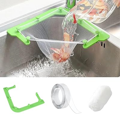 Fine mesh sink corner strap, sink corner strap, suitable for filtering kitchen waste storage (tripod + 100 filters + 1m nano glue).. DIAYTAR Nigeria offers the perfect blend of affordability and efficiency. Shop now and get your products delivered between 5 and 8 days nationwide.