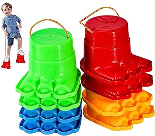 Children's balancing stilts 4 pairs of plastic walking stilts.. Experience shopping satisfaction with DIAYTAR NIGERIA's vast selection and nationwide delivery service.