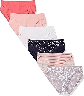 Set of 6 Slips High waist in Amazon Essentials cotton for women (available in large sizes), stars and peas, l.. Shop smart with DIAYTAR NIGERIA, offering a vast product range delivered to your doorstep within a week.