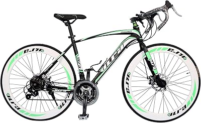 Vlora Racing 700c road bike (black and green).. The future of Nigerian shopping is here — DIAYTAR Nigeria.