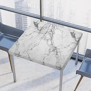 Square tablecloth in gray white marble with elastic edge edited edge edge.. DIAYTAR NIGERIA connects you with thousands of products at competitive prices, delivered within a week.