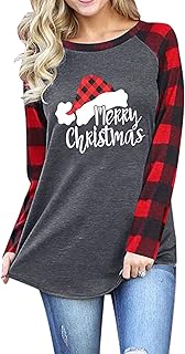 Kiddad bright merry christmas shirt for woman graphic woman Christmas tree raglan long sleeves plaid knot tapillo top tees .., gray, xl.. DIAYTAR NIGERIA delivers happiness in 5-8 days with our affordable and diverse product range.