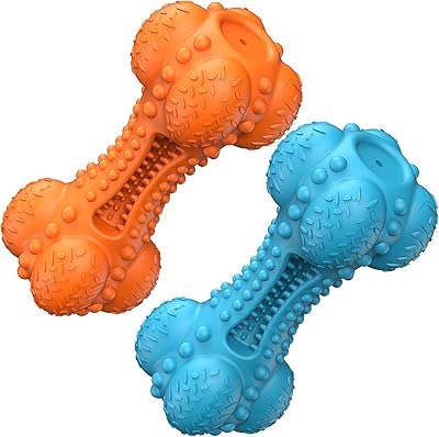 Grinking chewing toy for large aggressive chewing dogs, durable indestructible rubber bones with toothbrush to clean the teeth of large and medium -sized dogs, blue and orange.. Great finds. Great prices. Fast shipping. That’s DIAYTAR Nigeria.