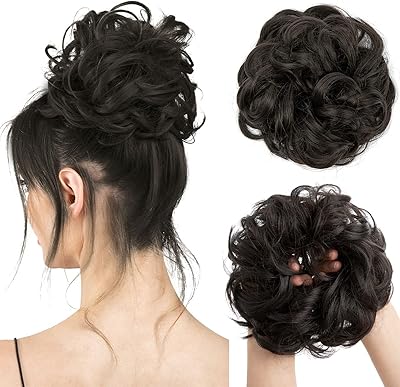 1 pccs extensions of bun in black corrugated brown bloys curly ponytail thick pimple pimples bun bun bun bun for women girls children (brown black).. DIAYTAR NIGERIA revolutionizes online retail with our extensive selection and dependable shipping service.