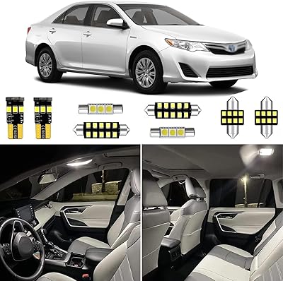 LED White LED Interior Lighting Kit 11 Pieces For Toyota Camry 2012 2013 2014 2014 2016 2016 2016 2016 2018 2019 2020 2021 Toyota Camry 6000k Ultra light 6000K with Installation Tool.. DIAYTAR NIGERIA connects you with thousands of products at competitive prices, delivered within a week.