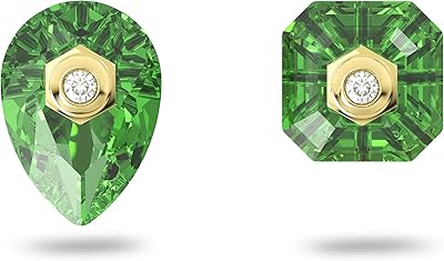 Nomina nails earrings with asymmetrical pear -shaped pendant and crystals.. DIAYTAR NIGERIA makes quality accessible to all with our affordable prices and quick delivery service.