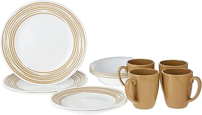 Corel Vitrelli glass table service with brushed sand pattern.. Shop across boundaries with DIAYTAR NIGERIA's comprehensive catalog delivered nationwide at budget rates.