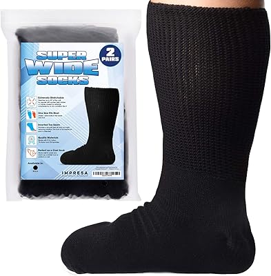 Empressed - 2 pairs of extra large unisex socks for men and women - Overald bariatric compression stockings for lymphedema and feet, calves and swollen legs - stretch up to 30 feet (depending on the waist), black, one waist.. DIAYTAR NIGERIA combines affordability with convenience, delivering your purchases within 5-8 days.