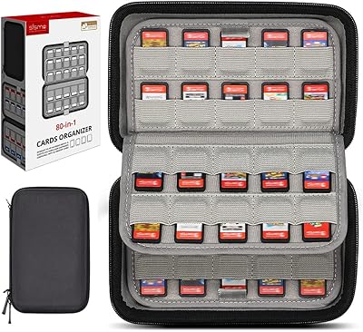Storage case for Sisma 80 Switch game cards compatible with Nintendo Switch games or SD cards, Transport bag for game cartridges, black.. Your comprehensive marketplace awaits at DIAYTAR NIGERIA with affordable prices and reliable delivery times.