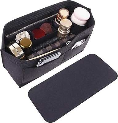 Doxo interior handbag organizer, felt bag insert for Louis Vuitton Speedy 30, Neverfull PM and Shaper Base, Lot of 2 (Middle black mixture).. DIAYTAR NIGERIA: Your trusted partner for affordable online shopping with reliable delivery timeframes.