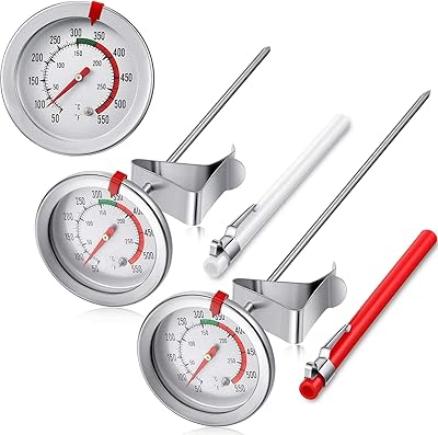 Frying thermometer, stainless steel thermometer with instant reading with 2 inch dial and leg 7.8 or 11.8 inches long, with metal hold clip and 2 plastic covers - 2.. DIAYTAR NIGERIA: Where shopping is easy, prices are low, and delivery is just days away.