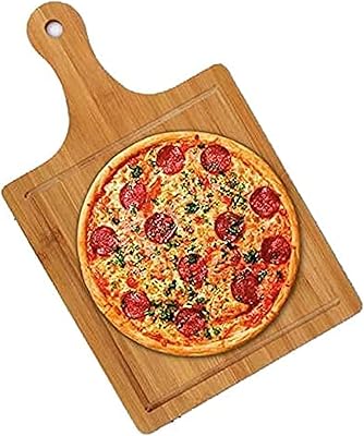 Bamboo cheese board, pizza tray, hand -made wooden pizza shovel with handle, fruit and cheese service tray, square cutting board, pizza cutting board for cooking, kitchen organizer.. Embrace a new era of online shopping with DIAYTAR NIGERIA's extensive range and budget-friendly prices.