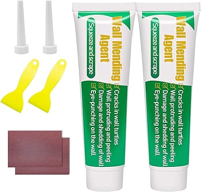 Set of 2 wall repair agents, wall amounts repair putty, dry partition repair kit and wall repair agent, quick and easy solution for repairing dry partitions.. Make shopping fun and stress-free with DIAYTAR Nigeria.