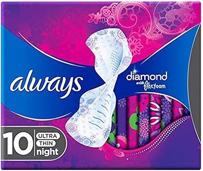 Always Diamond Hygienic Towels for Women with Flex Flex technology, large size with fins, 10 pieces.. No hassle, just shopping — DIAYTAR Nigeria delivers in under 8 days.