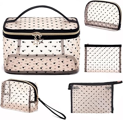 Beauty 5 pieces of Makeup Makeup Kittakes Portable Cosmetics Bag Travel Bag Organizer Cosmetic Bags Cosmetic Bags For Bureau Travel Accessories, Heart.. DIAYTAR NIGERIA: Your gateway to affordable products delivered reliably across Nigeria.