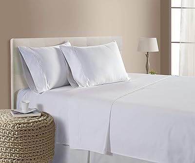 Chateau Home Collection Bed sheet 100 % Egyptian cotton King size 800 threads, 4 -room white sheet set, united satin weaving, 40.6 cm deep pocket (suitable for mattresses up to 45.7 cm) - White sheets.. You choose it, we deliver it — DIAYTAR Nigeria makes shopping easy.