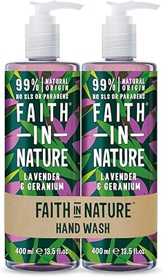 Faith in Nature Box of natural hand cleaners with lavender and geranium, nourishing, vegan, without cruelty towards animals, without sls or paraben, 2 x 400 ml.. Discover why thousands choose DIAYTAR NIGERIA for affordable products delivered in less than a week.