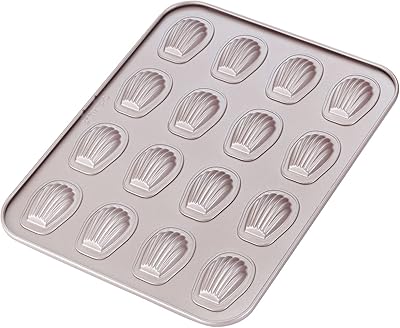 Mini cake mold Madeleine de chef, 16 mini non -stick oval cake molds for baked (light gold).. Shop the smart way with DIAYTAR NIGERIA's extensive selection and budget-friendly nationwide delivery.