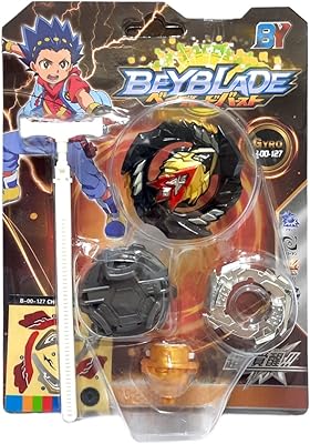 Party Time - 1 set Top Fusion Metal Master Rapidity Fight Spinning Fighting Toy with launcher (orange and black).. DIAYTAR NIGERIA brings the joy of affordable shopping to your fingertips with delivery in less than 8 days.