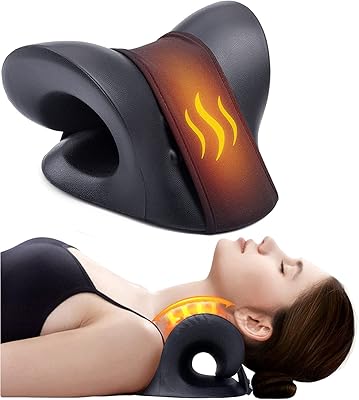 Neck extension device to relieve cervical pain, pillow for cervical traction device with grave heating cushion, relaxation of the neck and shoulders to relieve the pain of the ATM and the alignment of the cervical column (black).. Spend less, get more — that’s the DIAYTAR Nigeria promise.