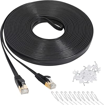10gbe 600 MHz CAT 7/category 7/category 7/category 7/CABLE Ethernet cable, LAN cable, black flat plug (10 m).. DIAYTAR NIGERIA delivers more than products - we deliver affordable shopping satisfaction nationwide.