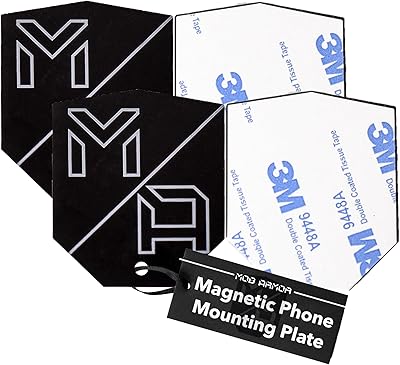 Mopantech Mob Armor Mopantech Plates (2 rooms) - Compatible with Magnetic Telephone Support for Car - Universal mounting plates for smartphones - Best car accessories - Black.. DIAYTAR NIGERIA transforms how Nigerians shop with our affordable prices and dependable shipping times.