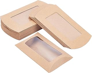 Penecrete 30 pieces 5 x 3 x 1.5 inches brown kraft paper with transparent window, candy packaging box candy box for wedding birthday party.. DIAYTAR NIGERIA delivers on convenience and affordability with our reliable nationwide shipping.