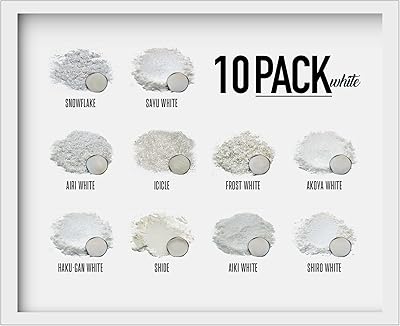 Set of white mica pigment powder for eyes - mica powder for epoxy resin art - wood work - cosmetic quality mica powder - bath bombs - varied pigment powder pack - 50 g - non -toxic - without danger for the skin.. Shop from Nigeria's largest product selection at DIAYTAR, with budget-friendly prices and swift delivery.