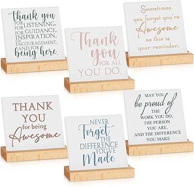 6 pieces Inspiring quotes Gifts De Decoration De Bureau For Women Positive Table With Wooden Support Thank you Gifts for Employees Gifts of Encouragement for Colleagues Motivation Banner.. Tired of overpriced goods and slow delivery? DIAYTAR Nigeria brings affordability and speed together with a wide selection of products.