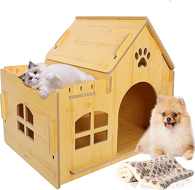Interior house for cats with star pillow, durable and luxurious for small dogs, large pet space with windows and large entrance, easy to assemble.. Discover why DIAYTAR NIGERIA is the smart shopper's choice for affordable products delivered nationwide.