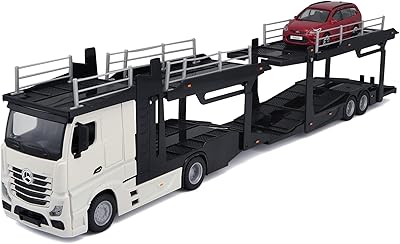 Burago Mercedes-Benz Actros with Renault Captur-3 years and over (B18-31456).. DIAYTAR NIGERIA brings the market to your fingertips with affordable prices and swift delivery services.
